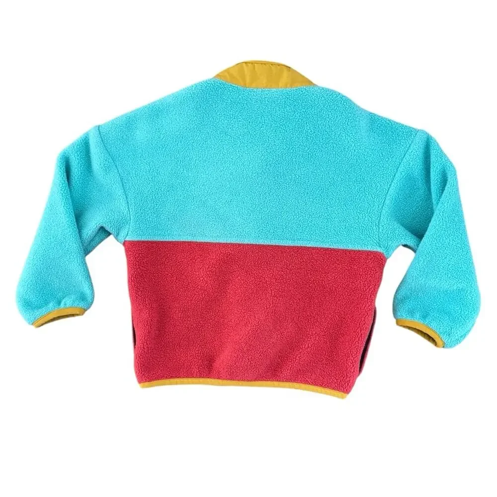 Patagonia Toddler Synchilla Fleece Jacket Lightweight SoftTeal Orange Size 2